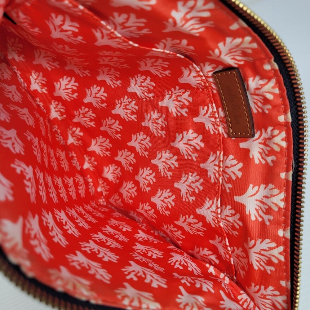 Stella & Dot Travel Makeup Bag Good Vibes Stripe Zippered Pouch Stella and Dot - Picture 3 of 5